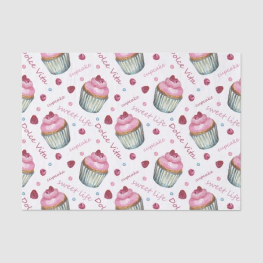 Waterverf cupcakes tissuepapier (Voorkant)