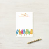 Waterverf Custom Kleurrijke Schattigee Popsicles Post-it® Notes (Op bureau)