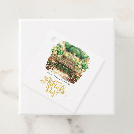 Waterverf Custom St. Patrick's Day Pub Bedankjes Labels (In situ)