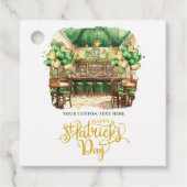 Waterverf Custom St. Patrick's Day Pub Bedankjes Labels (Voorkant)
