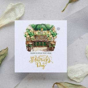 Waterverf Custom St. Patrick's Day Pub Bedankjes Labels