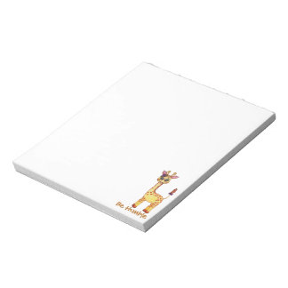 Waterverf Cute Baby Giraffe Notitieblok