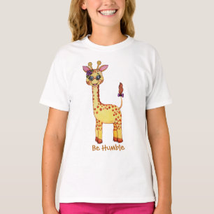 Waterverf Cute Baby Giraffe T-shirt