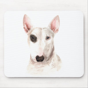 Waterverf Cute Bull Terrier Puppy Hondenliefhebber Muismat