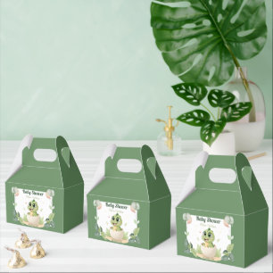 Waterverf Cute Dinosaur Greenery Boy Baby shower Bedankdoosjes