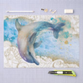 Waterverf Cute Dolphin Shell Tissuepapier (Craft)