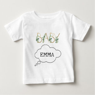 Waterverf Cute Fun Baby Slogan Name Persoonlijk