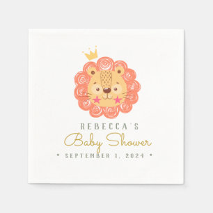 Waterverf Cute Lion Baby shower Favor Bag Servet