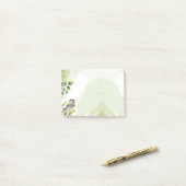 Waterverf Cute Little Chickadee Bird Wildlife Art Post-it® Notes (Op bureau)