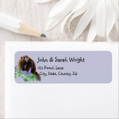 Waterverf Cute Marmot Animal Address Label (Insitu)
