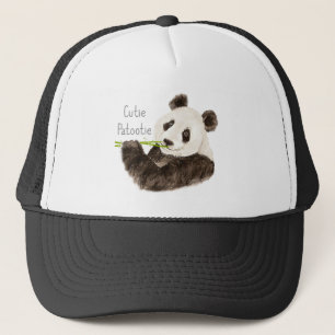 Waterverf Cute Panda Beer Asian Cutie Patootie Trucker Pet