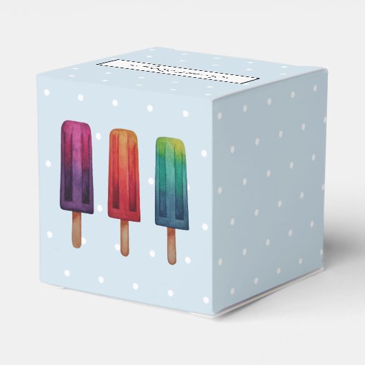 Waterverf Cute Popsiche Ice Creams Bedankdoosjes (Achterkant)