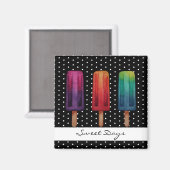 Waterverf Cute Popsiche Ice Creams Magneet (Voorkant / Achterkant)