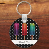 Waterverf Cute Popsiche Ice Creams Sleutelhanger (Voorkant)