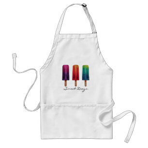 Waterverf Cute Popsiche Ice Creams Standaard Schort