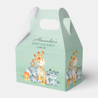 Waterverf Cute Safari Oerwoud Girl Baby shower Bedankdoosjes