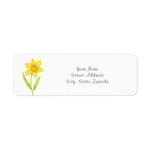 Waterverf Daffodil 2 Etiket
