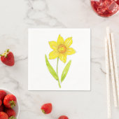Waterverf Daffodil 2 Servet (Insitu)