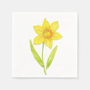 Waterverf Daffodil 2 Servet