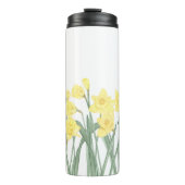 Waterverf Daffodil Ditzy Floral Pattered Thermosbeker (Voorkant)