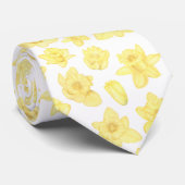 Waterverf Daffodil Ditzy Stropdas (Opgerold)