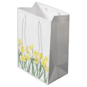 Waterverf Daffodil Floral Medium Cadeauzakje (Achterkant Gekanteld)
