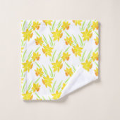 Waterverf Daffodil Patroon Bad Handdoek (Wasdoekje)