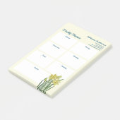 Waterverf Daffodils Botanische Wekelijkse Planner Post-it® Notes (Schuin)