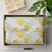 Waterverf Daffodils Patroon Tissuepapier (Geschenk)
