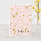 Waterverf dagen op roze kaart (Gele Bloem)