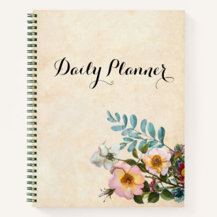 Waterverf - Daily Planner-laptop met Floral Design Notitieboek