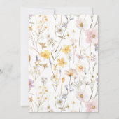 Waterverf Dainy Flowers huwelijksuitnodiging Kaart (Achterkant)