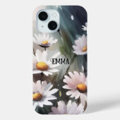 Waterverf Daisies Aangepaste naam Case-Mate iPhone Case (Achterkant)