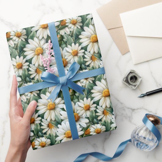 Waterverf Daisies Cadeaupapier (Geschenken)