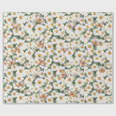 Waterverf Daisies en Vlinders Cadeaupapier (Vlak)