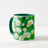 Waterverf Daisies in een Groen Veld Mok (Voorkant links)