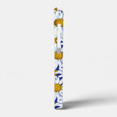 Waterverf Daisies op Denim Blue Case-Mate iPhone Case (Achterkant / Links)
