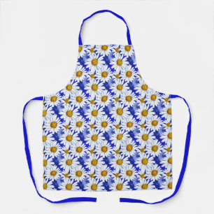 Waterverf Daisies op Denim Blue Schort