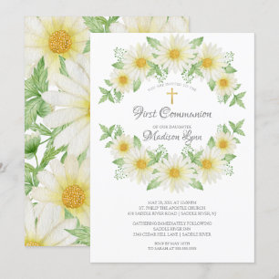 Waterverf Daisy Bloemencommunie Kaart