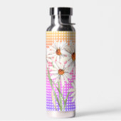 Waterverf Daisy Bouquet over gingham Waterfles (Links)