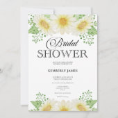 Waterverf Daisy Bridal Shower Kaart (Voorkant)