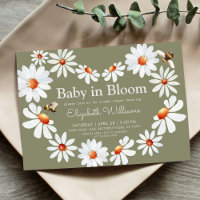 Waterverf Daisy & Bumble Bee Baby shower