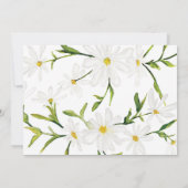 Waterverf Daisy Custom Floral Wedding Invitation Kaart (Achterkant)