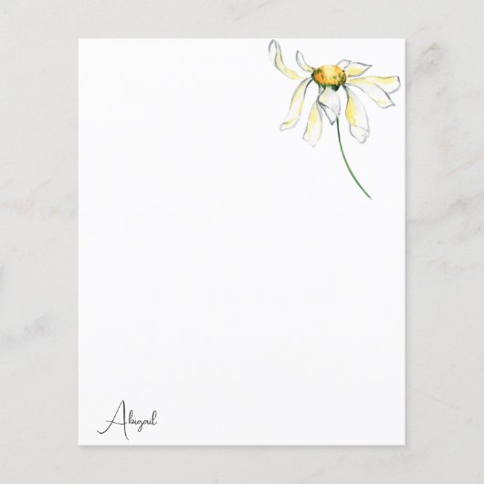 Waterverf Daisy Custom Note (Voorkant)