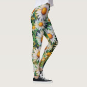 Waterverf Daisy Flowers Tuin Leggings (Rechts)
