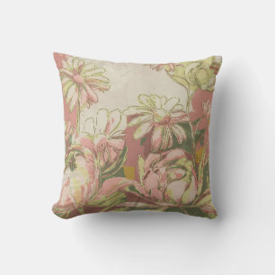 Waterverf Daisy Garden Spring Pastel Kussen
