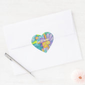 Waterverf Daisy Heart Stickers (Envelop)