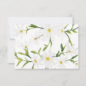 Waterverf Daisy RSVP Floral Wedding Reply Kaart (Achterkant)