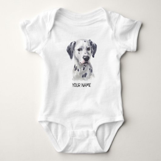 Waterverf Dalmatian Dog Pet Romper (Voorkant)