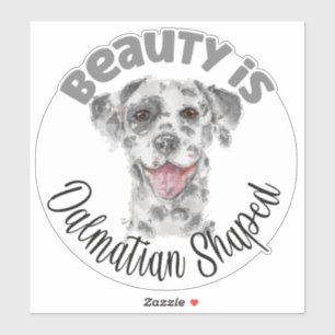 Waterverf Dalmatische hondenportret Sticker